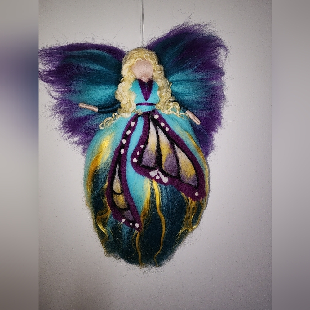 Wool Needle Felted Butterfly Fairy